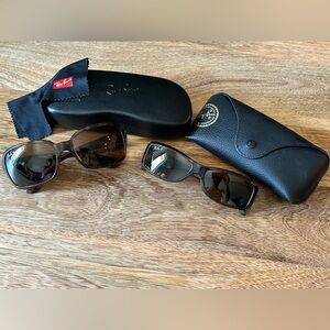 Ray-Ban Black Sunglasses Sleek Design Jackie O's and Older pair